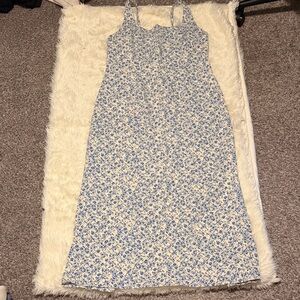 Abercrombie & Fitch Blue and White Floral Maxi Dress